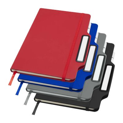 NEXUS - A5 Hardcover Notizbuch mit Kugelschreiber und Bleistiftset (schwarze Mine)