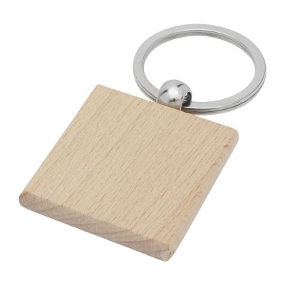 GIOIA - quadratischer Schlüsselanhänger aus Buchenholz