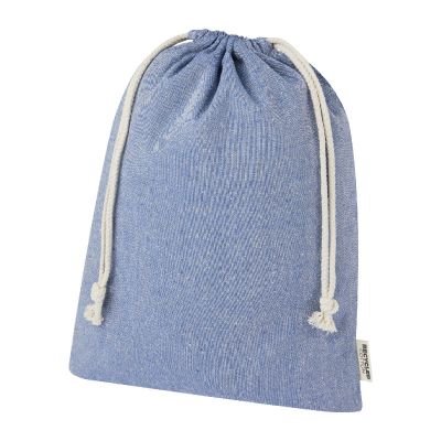 PHEEBS - 150 g/m² GRS Zuziehbeutel aus Recyclingbaumwolle groß 4 l