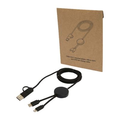 W CITALA -Citala 150 cm 5-in-1 Kabel aus recyceltem Kunststoff für Datenübertragung und 27W Schnellladung