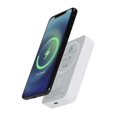 ACRAB - 15 W 10.000 mAh magnetische kabellose Powerbank mit 20 W PD aus recyceltem Kunststoff
