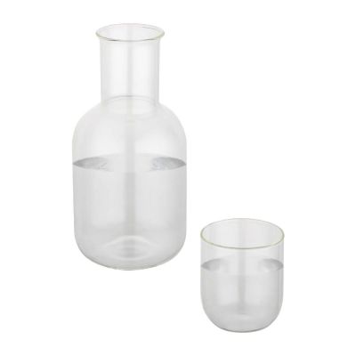 AMELIE - Set aus Glaskaraffe und Tasse, matt