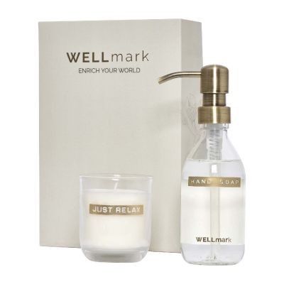 DISCOVERY -Wellmark 250 ml Handseifenspender und 150 g Duftkerze im Set