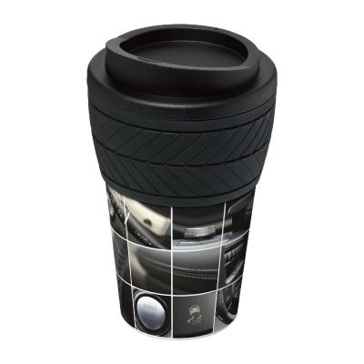 TYRE-GRIP -Brite-Americano® 350 ml Isolierbecher mit Schutzring Reifen-Design