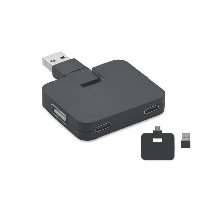 SQUARE-C - 4 port usb hub