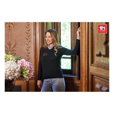 THC MILAN WOMEN - Pullover mit V-Ausschnitt für Damen aus Baumwolle und Polyamid