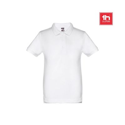 THC ADAM KIDS WH - Kurzärmeliges Poloshirt für Kinder (unisex). Farbe Weiß