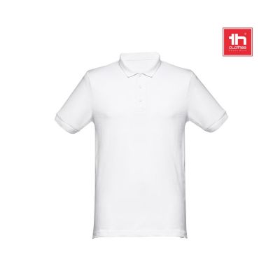 THC MONACO WH - Kurzarm-Poloshirt für Herren aus kardierter Baumwolle