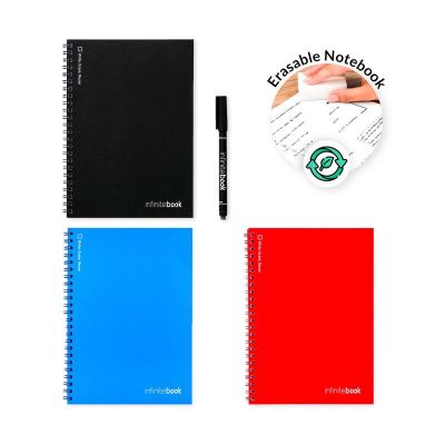 INFINITEBOOK PLAIN A5 - Infinitebook mit flexiblem Einband und 15 unlinierten Whiteboard Seiten