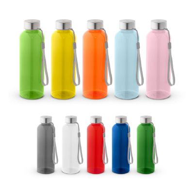 ENDERS M - Trinkflasche (600ml) aus recyceltem PET (100% rPET) mit glänzender transluzenter Oberfläche