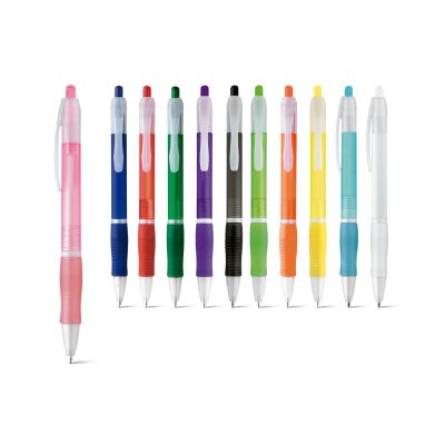 SLIM BK - Kugelschreiber aus ABS mit Gummigriff