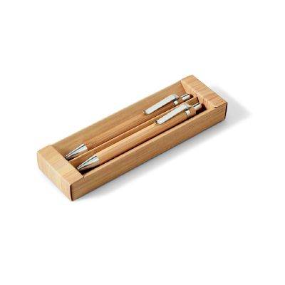 GREENY - Schreibset mit Kugelschreiber und Minenbleistift aus Bambus