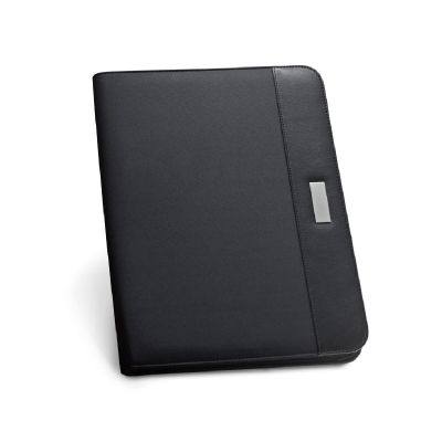 PASZO - A4 Schreibmappe aus PU und Mikrofaser mit linierte Seiten Schreibblock