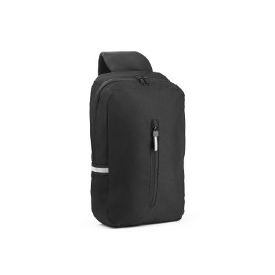 DELFOS - Rucksack mit einem Schultergurt aus 300D recyceltem Polyester und 600D recyceltem Polyester, mit 210D-Futter aus recyceltem Polyester