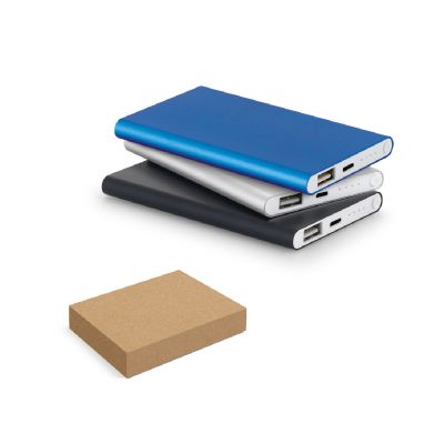 MARCET - Powerbank Slim 4'000 mAh aus 70 % recyceltes ABS (70% rABS) und 30 % recyceltes Aluminium (30% rAL)