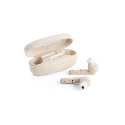 FOURIER - In-Ear Kopfhörer wireless mit 3 Stunden Akkulaufzeit aus Weizenstrohfaser und PP