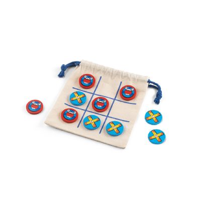 CROSSES - Klassisches 3-Gewinnt-Spiel aus Sperrholz, bestehend aus 10 Teilen