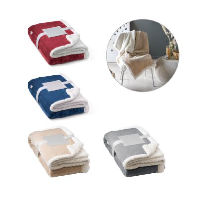 HEIDEN - Wendbare Fleecedecke (190 g/m²) mit Satinband und personalisierter Karte