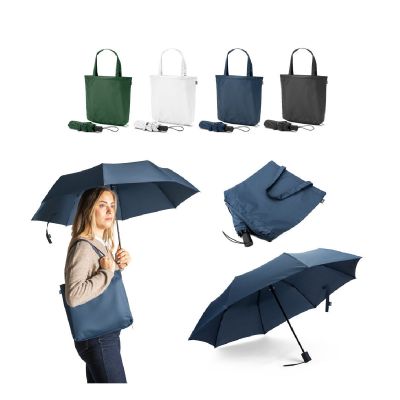 SKYLAR - 2-in-1-Regenschirm mit Einkaufstasche inklusive. Dieser ist aus recyceltem Polyester