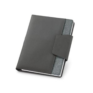 RUSSEL - Notizbuch A5 aus PU und Polyestergewebe mit Magnetverschluss mit unbedruckte Seiten