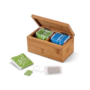 BURDOCK - Teebox aus Bambus mit 2 Fächern und einem Magnetverschluss