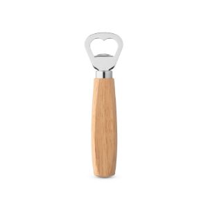 HOLZ - Flaschenöffner aus Metall, mit Holzgriff