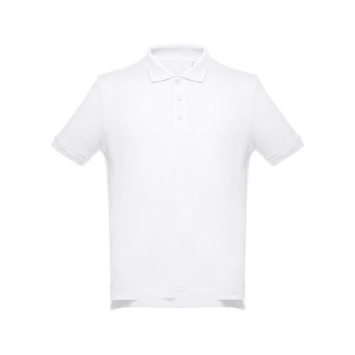 THC ADAM WH - Kurzärmeliges Poloshirt aus Baumwolle für Herren. Weiße Farbe