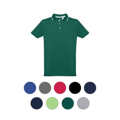 THC ROME - Zweifarbiges Baumwoll-Poloshirt für Herren