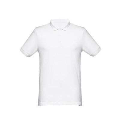 THC MONACO WH - Kurzarm-Poloshirt für Herren aus kardierter Baumwolle