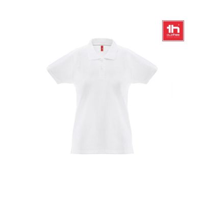 THC MONACO WOMEN WH - Kurzarm-Poloshirt für Damen aus kardierter Baumwolle
