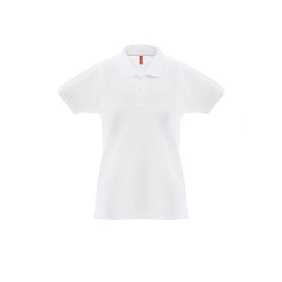 THC MONACO WOMEN WH - Kurzarm-Poloshirt für Damen aus kardierter Baumwolle