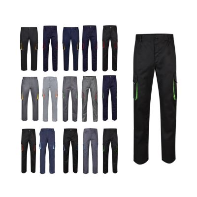 VL HYPNOS - Zweifarbige Twill-Hose mit mehreren Taschen (200 g/m²), aus Baumwolle (35 %) und Polyester (65 %)