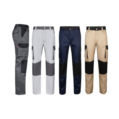 VL NJORD - Zweifarbige Twill-Hose mit mehreren Taschen (240 g/m²), aus Baumwolle (35%) und Polyester (65%)