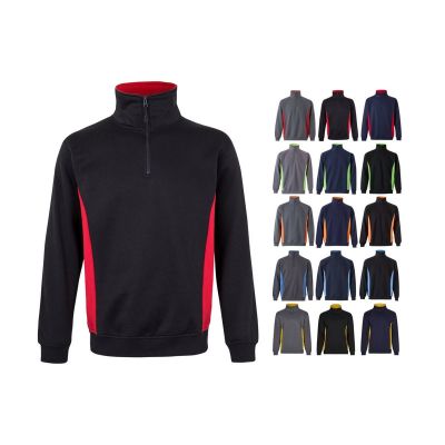 VL SVAROG - Zweifarbiges Frottee-Sweatshirt (260 g/m²), aus Polyester (65 %) und Baumwolle (35 %)