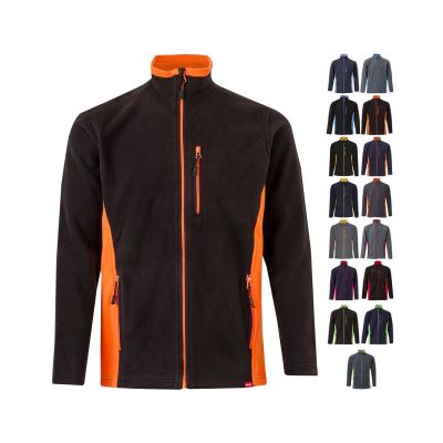 VL GERAS - Zweifarbige Fleecejacke (220g/m²) aus Polyester (100%)