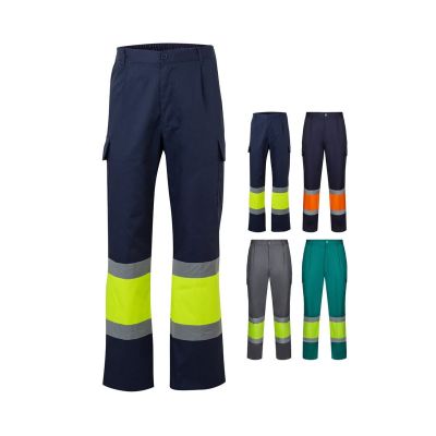 VL ARTEMIS - Zweifarbige Hose aus Twill (190g/m²), Baumwolle (20%) und Polyester (80%)