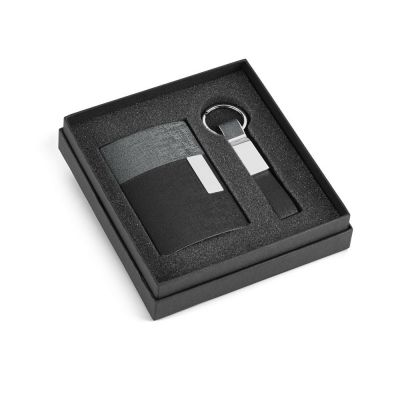 TRAVOLTA - Karten- und Schlüsselanhängerset aus Metall und PU