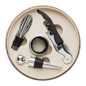 MILANA - Weinset aus PU mit Korkoptik 