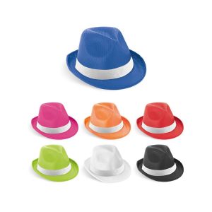 MANOLO POLI - Hut aus PP mit weißen Band aus Polyester