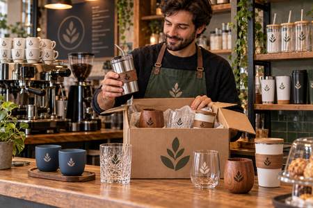 Bedruckte Gläser für eine Bar