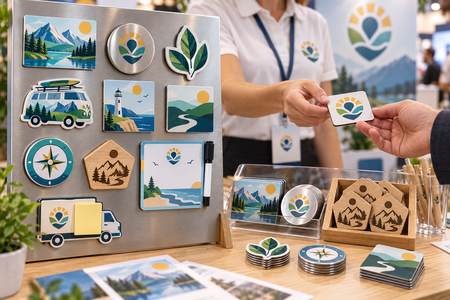 Kühlschrankmagnete bedrucken: Modelle mit abgestimmten Werbemotiven am Messestand